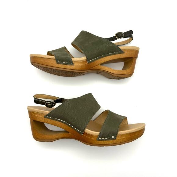 Dansko Tamia Wedge Sandal Sage Green EU 42 US 11.5-12 - Picture 2 of 15